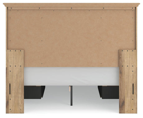 Makidern Tan Queen Panel Storage Bed view 9