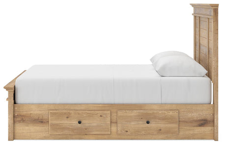 Makidern Tan Queen Panel Storage Bed view 10
