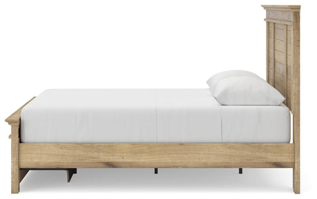 Makidern Tan Queen Panel Storage Bed view 4