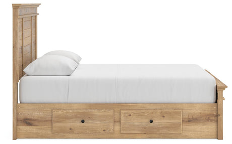 Makidern Tan Queen Panel Storage Bed view 10