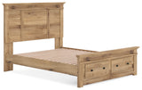 Makidern Tan Queen Panel Storage Bed