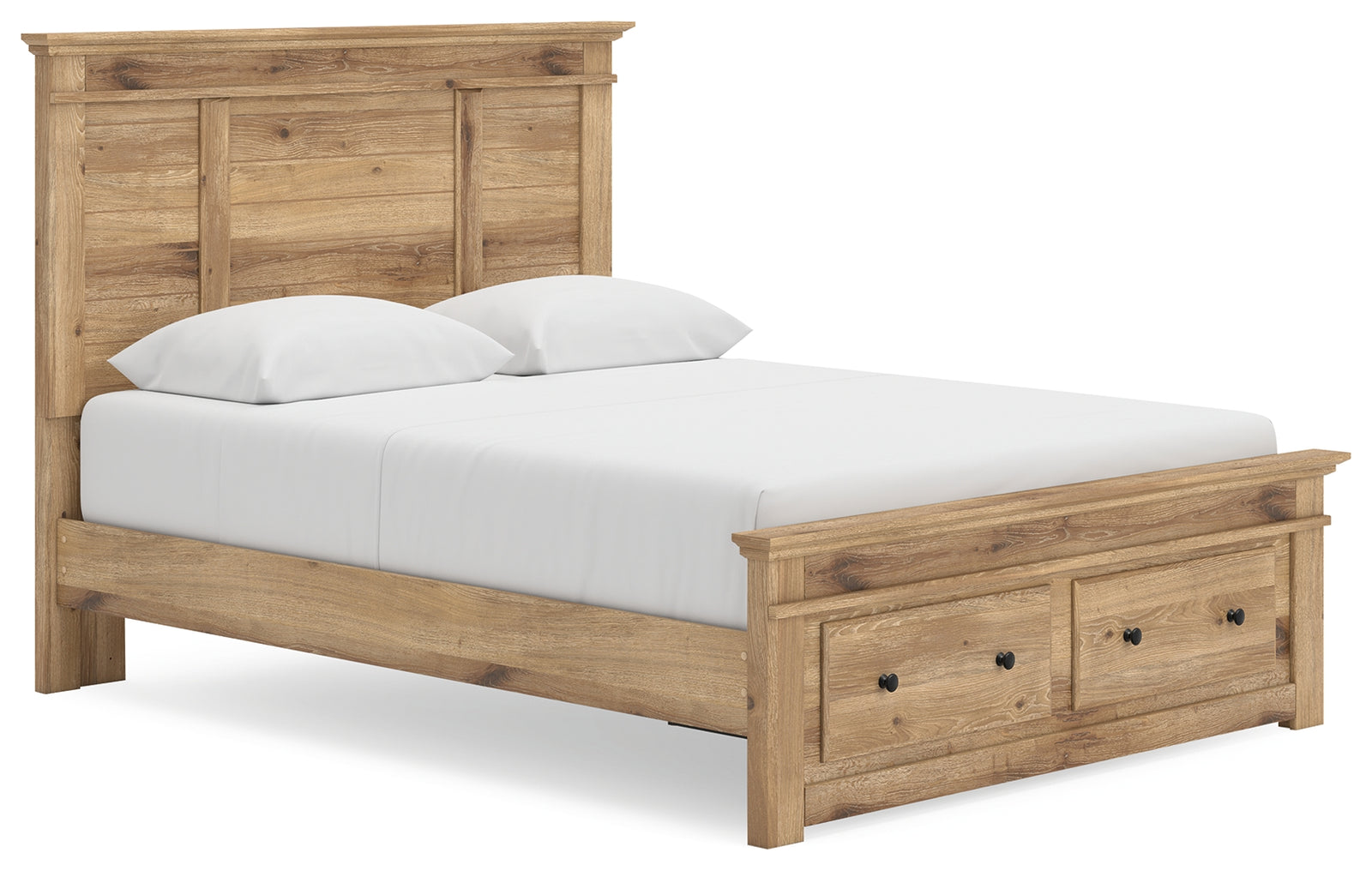 Makidern Tan Queen Panel Storage Bed
