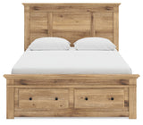 Makidern Tan Queen Panel Storage Bed