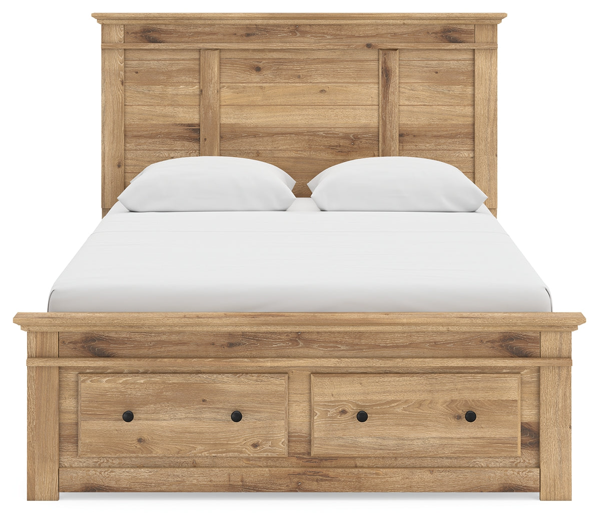 Makidern Tan Queen Panel Storage Bed