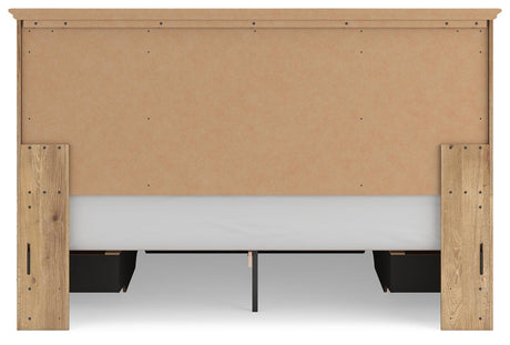 Makidern Tan King Panel Storage Bed view 9