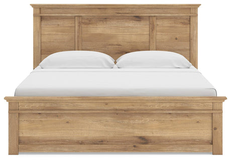 Makidern Tan King Panel Storage Bed view 8