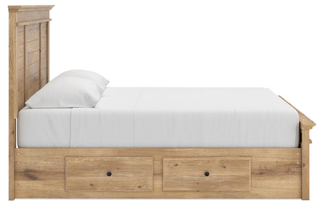 Makidern Tan King Panel Storage Bed view 10