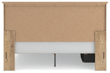 Makidern Tan King Panel Storage Bed view 8
