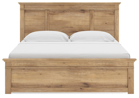 Makidern Tan King Panel Storage Bed view 7