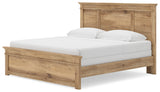 Makidern Tan King Panel Bed