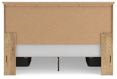 Makidern Tan King Panel Storage Bed view 9