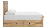 Makidern Tan King Panel Storage Bed