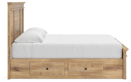 Makidern Tan King Panel Storage Bed view 10