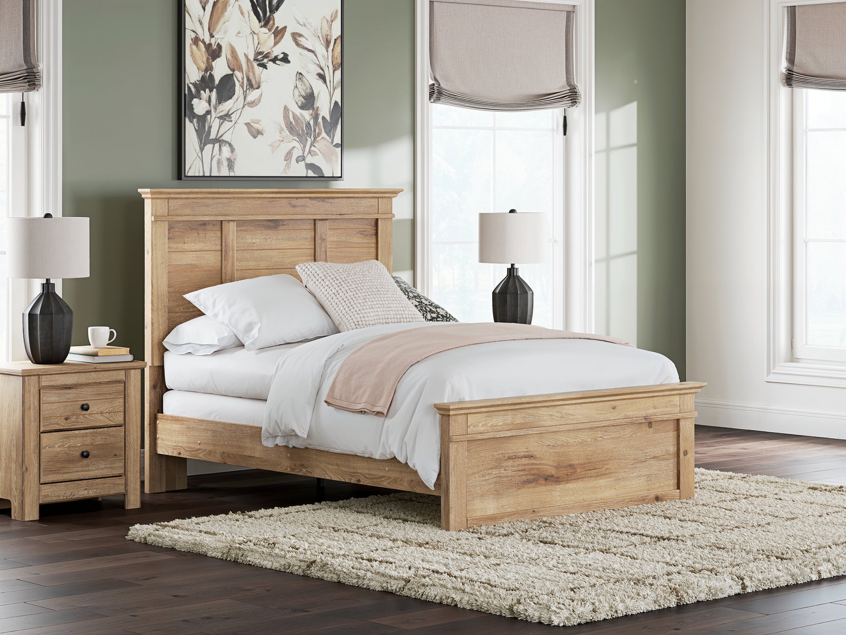 Makidern Tan Full Panel Bed