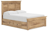Makidern Tan Full Panel Storage Bed