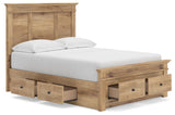 Makidern Tan Full Panel Storage Bed