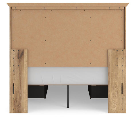 Makidern Tan Full Panel Storage Bed view 9