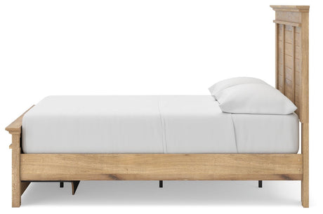 Makidern Tan Full Panel Storage Bed view 3