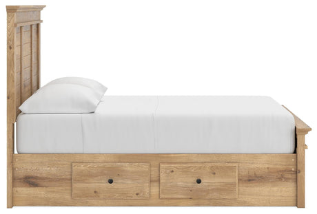 Makidern Tan Full Panel Storage Bed view 9