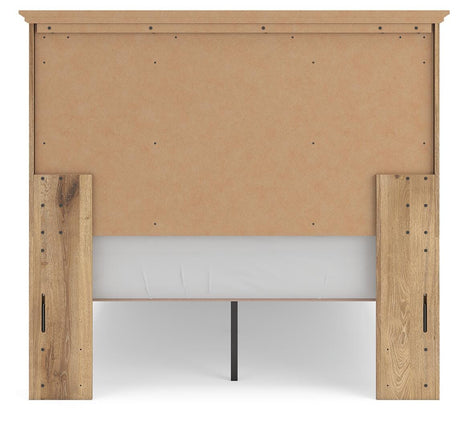 Makidern Tan Full Panel Storage Bed view 8