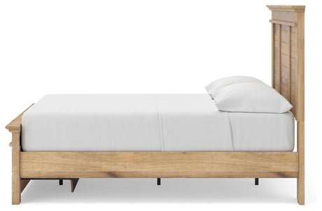 Makidern Tan Full Panel Storage Bed view 3