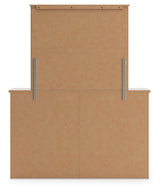 Makidern Whitewash Dresser and Mirror