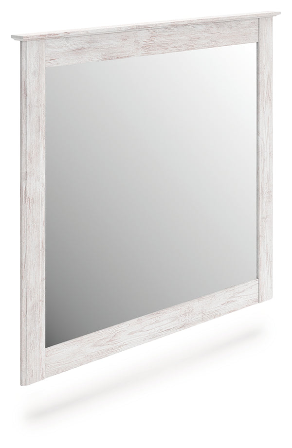 Makidern Whitewash Bedroom Mirror