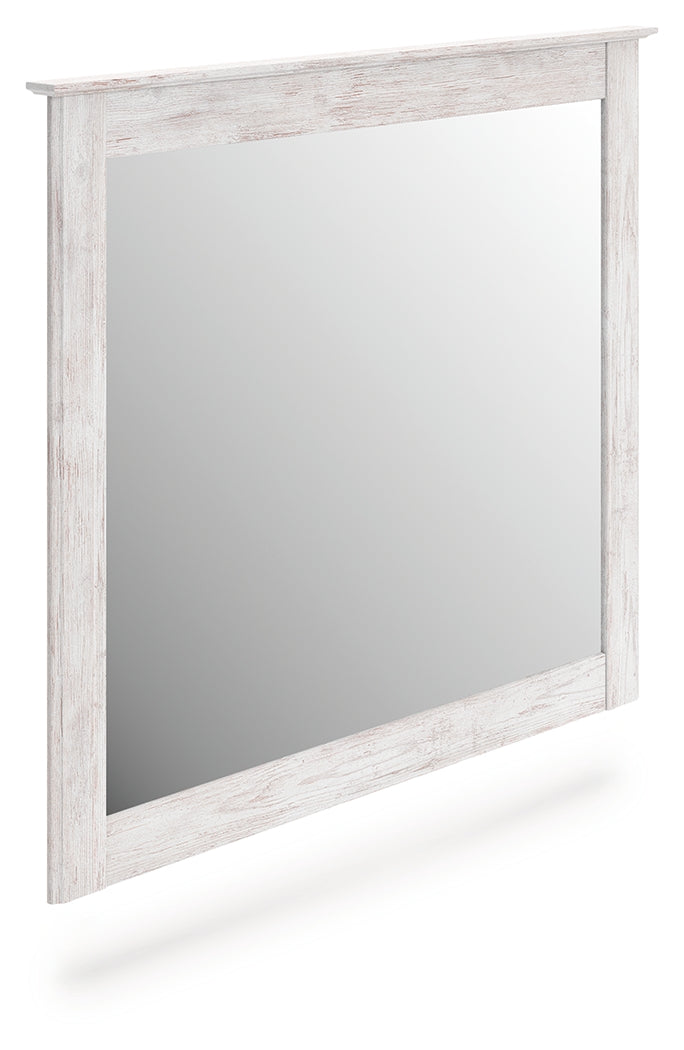 Makidern Whitewash Bedroom Mirror