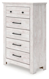 Makidern Whitewash Chest of Drawers