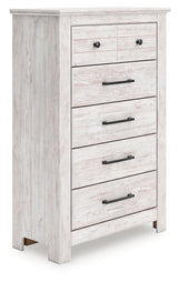 Makidern Whitewash Chest of Drawers