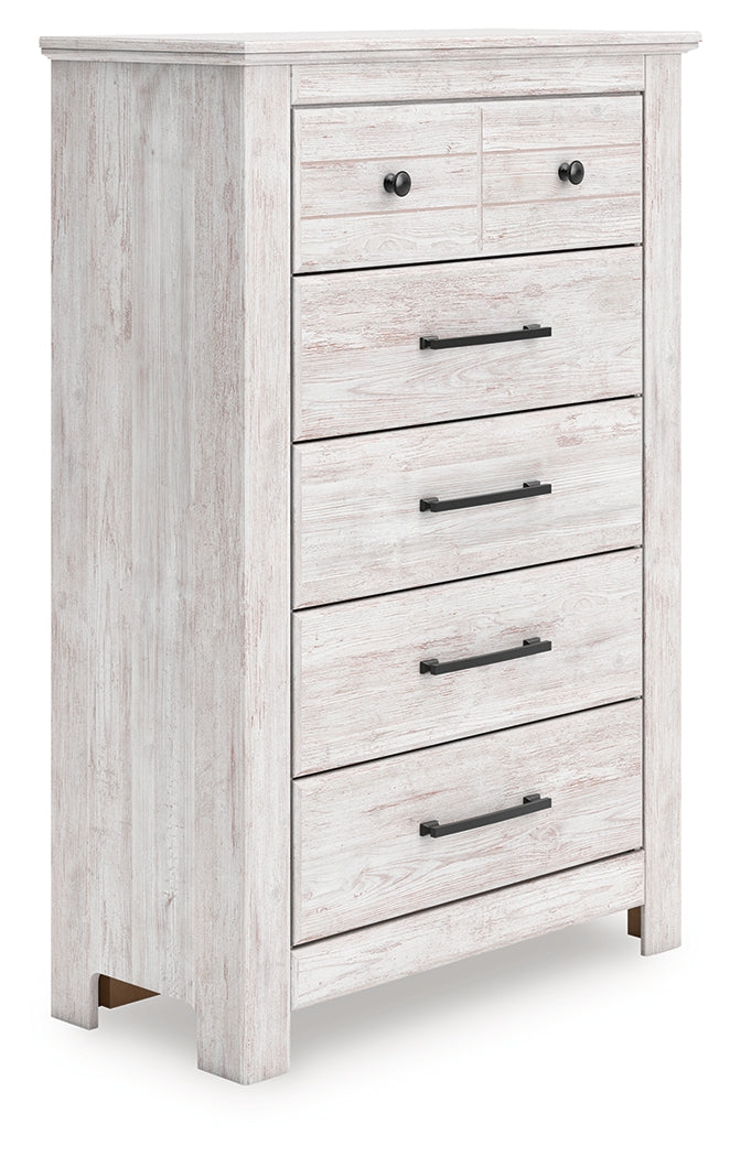 Makidern Whitewash Chest of Drawers
