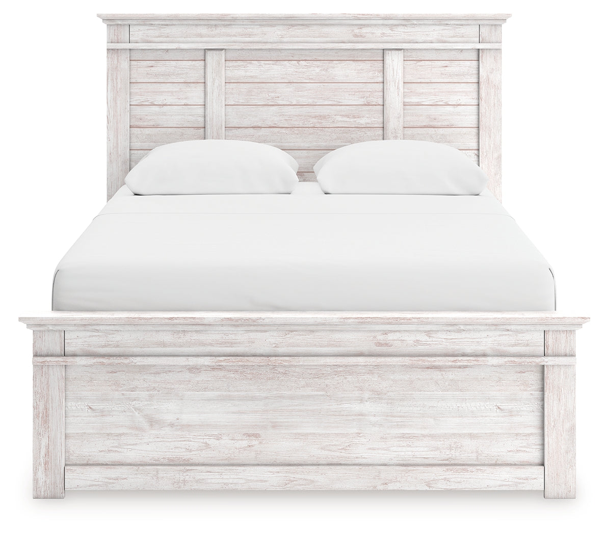 Makidern Whitewash Queen Panel Storage Bed
