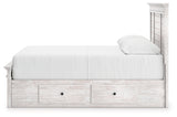 Makidern Whitewash Queen Panel Storage Bed