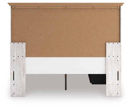 Makidern Whitewash Queen Panel Storage Bed view 6