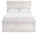 Makidern Whitewash Queen Panel Storage Bed view 7