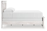 Makidern Whitewash Queen Panel Bed