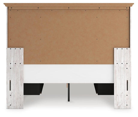 Makidern Whitewash Queen Panel Storage Bed view 6