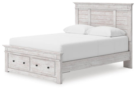 Makidern Whitewash Queen Panel Storage Bed from Ella Furniture