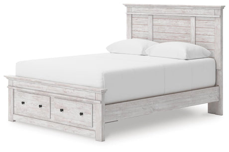 Makidern Whitewash Queen Panel Storage Bed from Ella Furniture