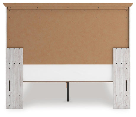 Makidern Whitewash Queen Panel Storage Bed view 6
