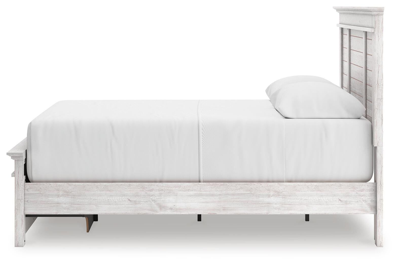 Makidern Whitewash Queen Panel Storage Bed view 2