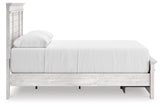 Makidern Whitewash Queen Panel Storage Bed view 8