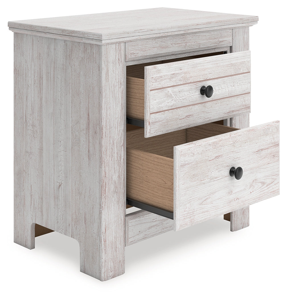 Makidern Whitewash Nightstand