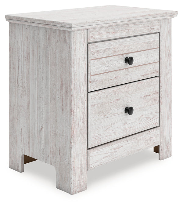 Makidern Whitewash Nightstand