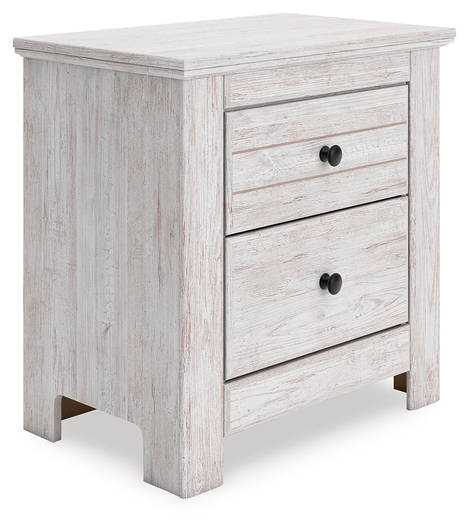 Makidern Whitewash Nightstand