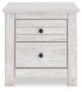 Makidern Whitewash Nightstand