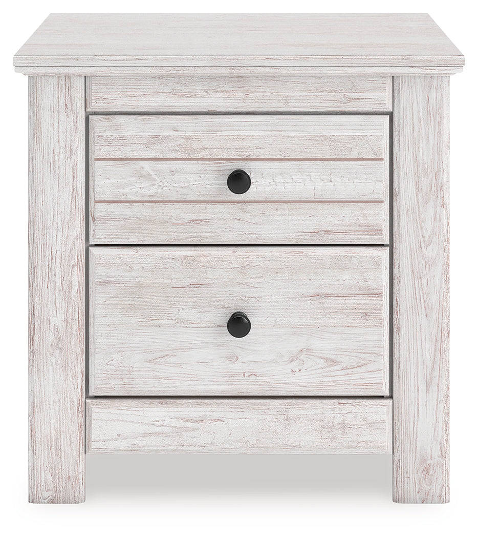 Makidern Whitewash Nightstand