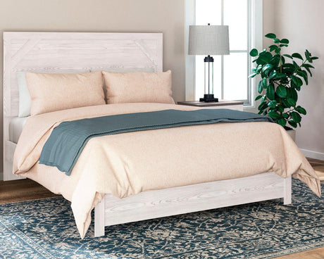 Gerridan White/Gray Queen Panel Bed - Ella Furniture