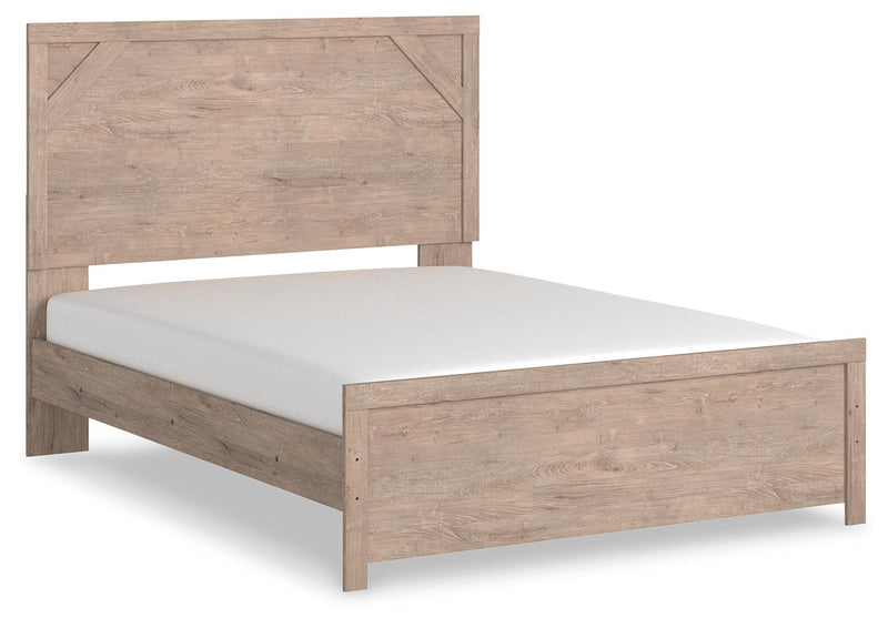 Senniberg Light Brown/white Queen Panel Bed B1191B2 - Ella Furniture