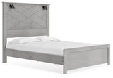 Cottonburg Light Gray/white Queen Panel Bed - Ella Furniture